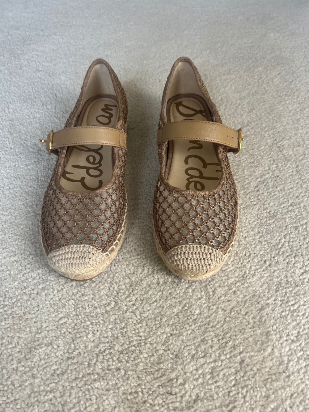 Round Toe Sam Edelman Espadrille Flats with Adjustable Buckle  7.5